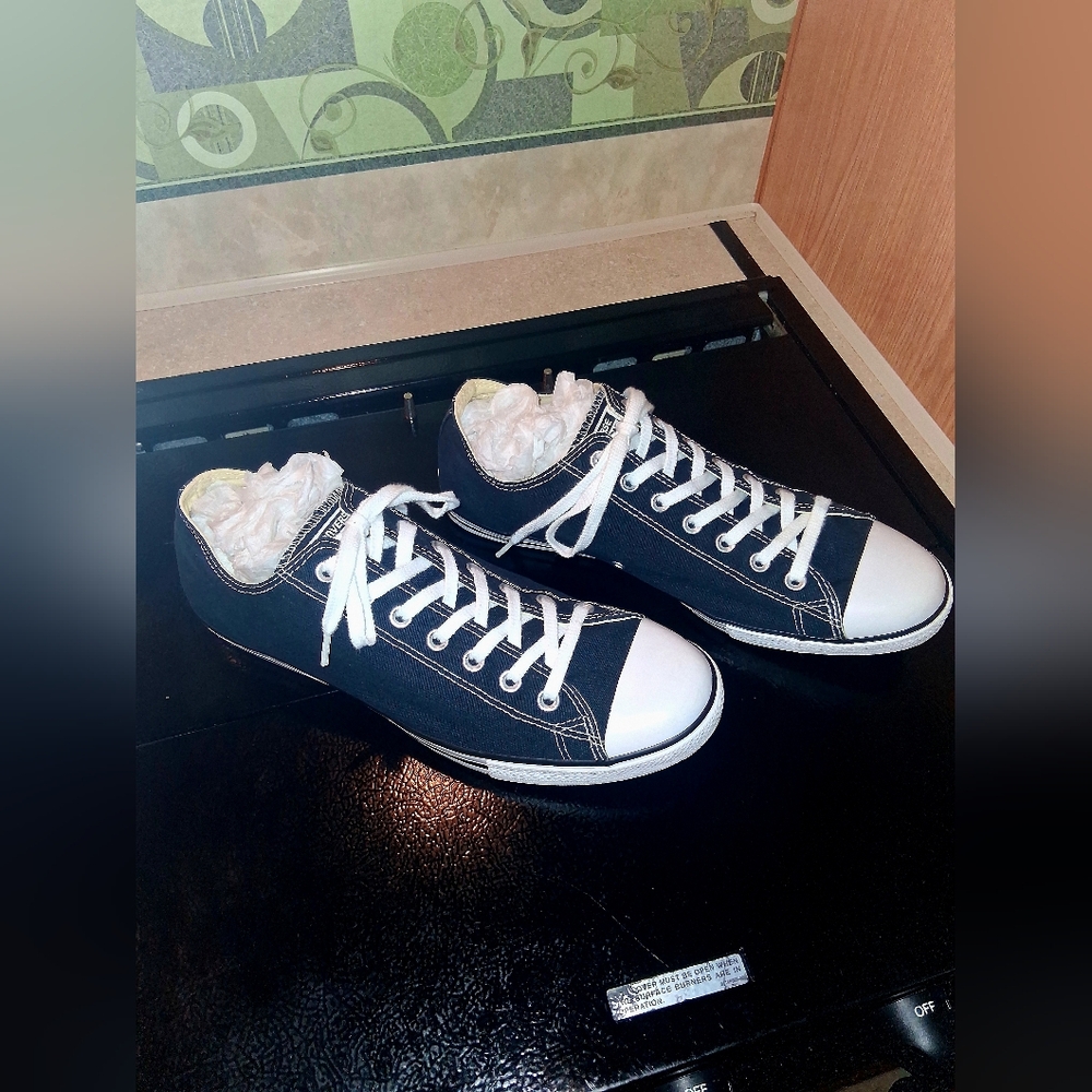 Converse Low Top Sneakers in Black and White